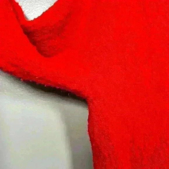 VTG 50s 60s Red Wool Collegiate Academic Letterman Cardigan Sweater Women Medium - Picture 8 of 10